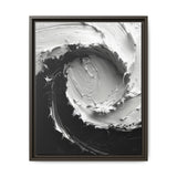 Yin-Yang Abstract Impasto - High Contrast Black & White Art Print
