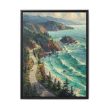 Coastal Serenity: Exquisite Aerial BC Highway Art Print