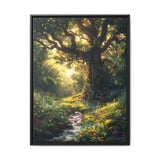Enchanted Forest Majesty: Vibrant Watercolor Canvas Print