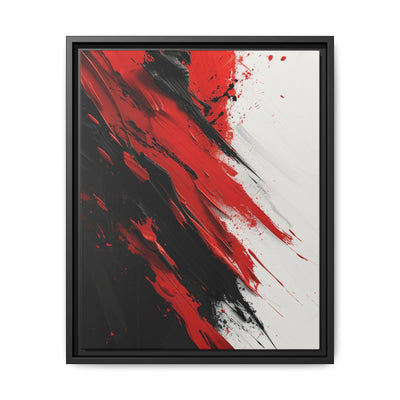 Vivid Red & Black Abstract Energy - High-Detail Ink Fusion Art Print