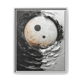 Yin-Yang Impasto Swirl - Monochrome Abstract Fine Art Print