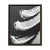 Abstract Swirls Art Print - Monochrome Brushwork Canvas