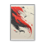 Vivid Red & Black Chaos Abstract Art - Premium 8K Print