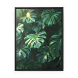 Serene Monstera Elegance - Minimalist Aerial Leaf Art Print
