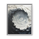 Yin-Yang Essence: Monochrome Abstract Impasto Art Print