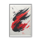 Chaos in Motion: Vivid Red & Black Abstract Acrylic 8K Print