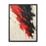 Abstract Energy: Red and Black Dynamic Brushstroke Art Print