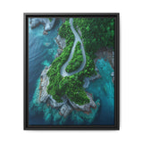 Coastal Serenity: Aerial BC Highway Art Print - Museum Quality