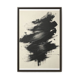 Abstract Elegance: Bold Black & White Brush Stroke Art Print