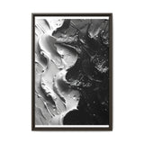 Yin-Yang Abstract Impasto Swirl - High Contrast Monochrome Art Print