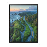Coastal Elegance: Aerial View of British Columbia Highway Print