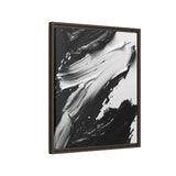 Abstract Swirls in Monochrome - High-Contrast Brushstroke Art Print