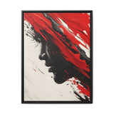 Vivid Red and Black Abstract Chaos - High-Detail 8K Art Print