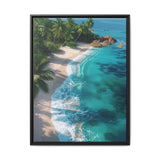 Tropical Paradise: Golden Hour Aerial Beachscape Print
