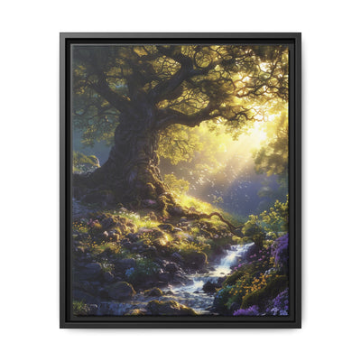 Enchanted Forest Serenity - Vibrant Oak Tree Art Print