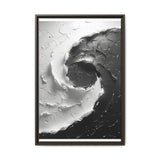 Yin-Yang Abstract Impasto Swirl - High-Contrast Fine Art Print