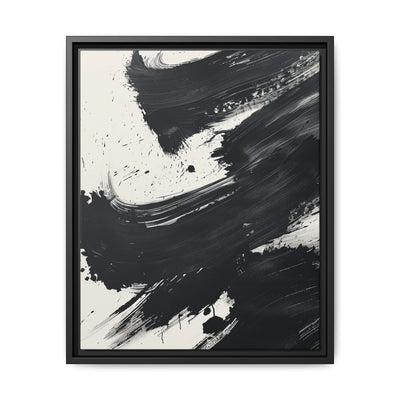 Abstract Energy in Monochrome - Bold Brush Stroke Art Print