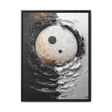 Yin-Yang Impasto Swirl - Monochrome Abstract Fine Art Print