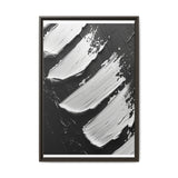 Monochrome Elegance: Abstract Brushstroke Swirl Art Print