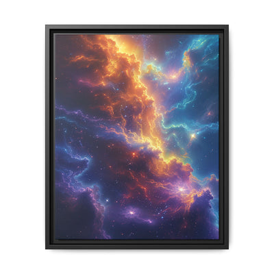 Neon Cosmos: Ethereal Space Nature Art Print on Museum Paper