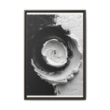 Monochrome Yin-Yang Impasto Swirl Art Print - Museum Quality