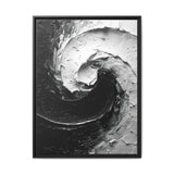 Yin Yang Serenity - Abstract Monochrome Oil Canvas Art