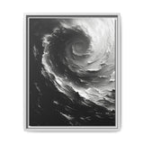 Abstract Swirls Art Print - Monochrome Brushwork on Museum Paper