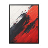 Vivid Red & Black Abstract Chaos - High-Detail Ink-Acrylic Art Print