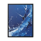Abstract Splendor: Pollock-Inspired Blue and White Art Print