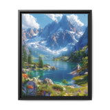 Golden Hour Majesty: Serene Lake & Mountain Landscape Print