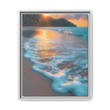Tropical Serenity at Golden Hour - Vibrant Beach Aerial View