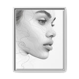 Japandi-Inspired Minimalist Ink Line Art Portrait - Museum Grade Print