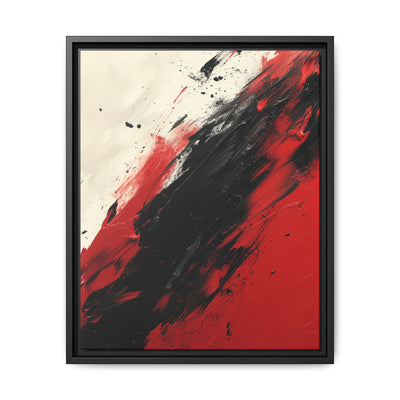 Abstract Red & Black Chaos - High-Detail Ink Acrylic Art Print