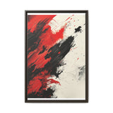 Vivid Red & Black Abstract Chaos - Modern Art Print 8K