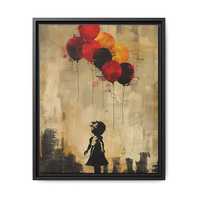 Urban Whimsy: Child & Balloons Banksy-Inspired Fine Art Print