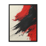 Abstract Energy Red & Black Ink Strokes - Premium 8K Art Print