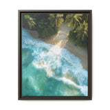 Golden Hour Serenity - Tropical Beach Aerial View Premium Print