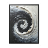 Yin-Yang Harmony: Abstract Monochrome Impasto Fine Art Print