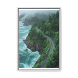 Coastal Serenity: Aerial View of BC's Majestic Highway Print