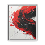 Red & Black Chaos Abstract - Modern Ink Acrylic Art Print