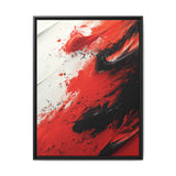 Vivid Red & Black Chaos - Modern Abstract Art Print, 8K Quality
