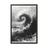 Monochrome Elegance: Swirls & Strokes Art Print on Museum Grade Paper