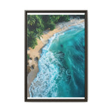 Tropical Serenity at Golden Hour - Vibrant Aerial Beach Print