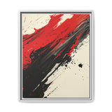 Vivid Red & Black Abstract Energy - Modern Ink-Acrylic Art Print