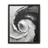 Yin-Yang Impasto Swirl - Dramatic Black & White Art Print