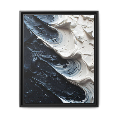 Abstract Swirls Expression - High-Contrast Black & White Art Print