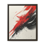 Abstract Energy: Vivid Red & Black Brushstroke Art Print
