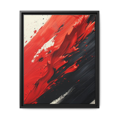 Vivid Red & Black Abstract Chaos - High-Detail Art Print, 8K