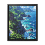 Coastal Elegance: Aerial BC Highway Art Print on Museum Paper