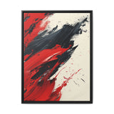 Vivid Red & Black Abstract Chaos - Modern Ink Acrylic Art Print